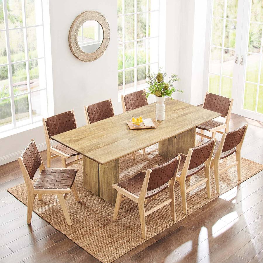 Ember 86" Wood Dining Table in Oak