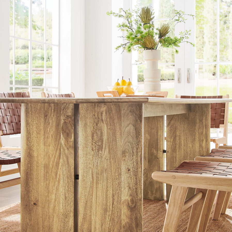 Ember 86" Wood Dining Table in Oak