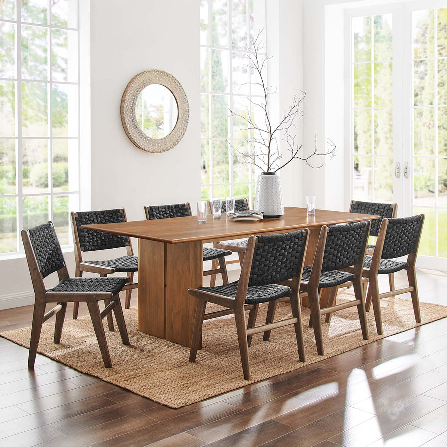 Ember 86" Wood Dining Table in Walnut