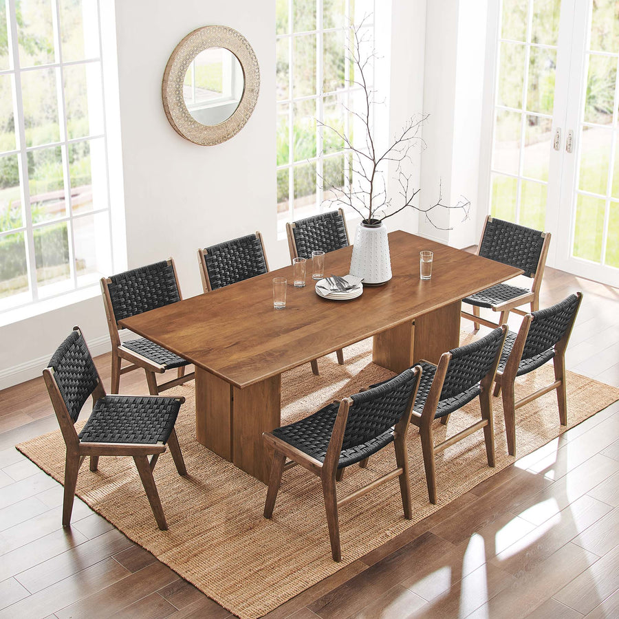 Ember 86" Wood Dining Table in Walnut