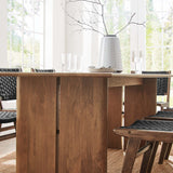 Ember 86" Wood Dining Table in Walnut