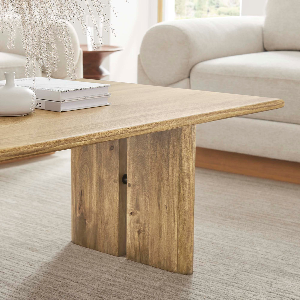 Amistad Wood Coffee Table in Oak