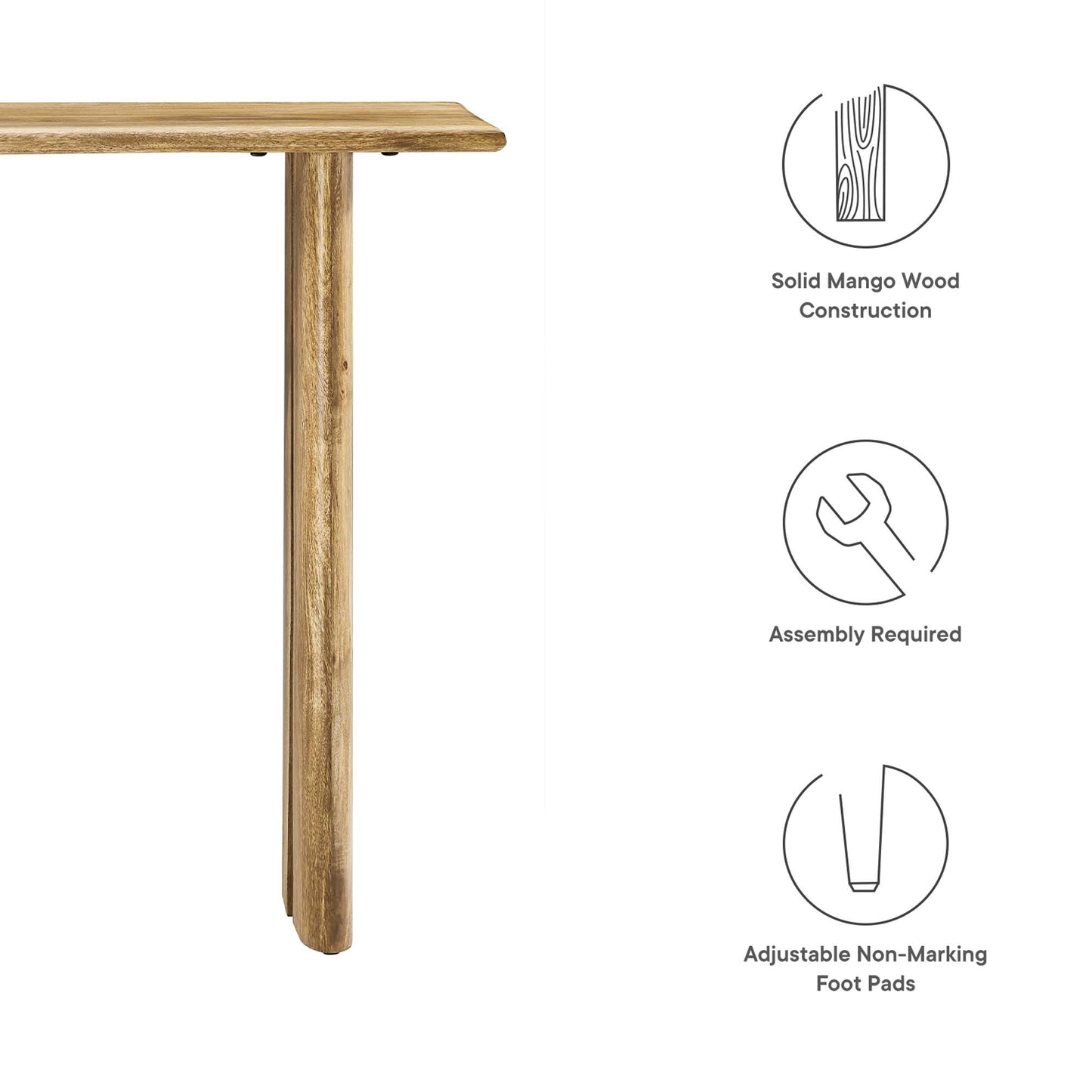 Amistad Wood Console Table by Furniture For America