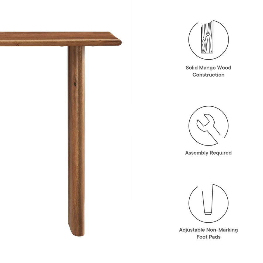 Ember Wood Console Table in Walnut