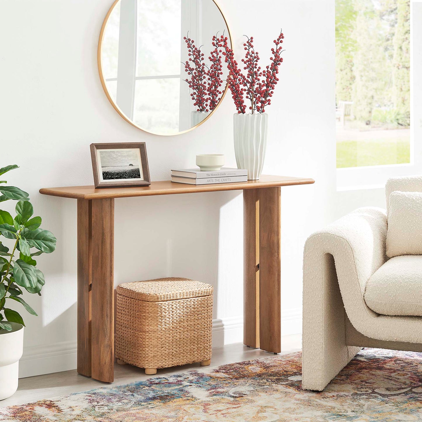 Amistad Wood Console Table by Furniture For America