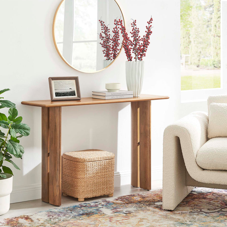 Ember Wood Console Table in Walnut