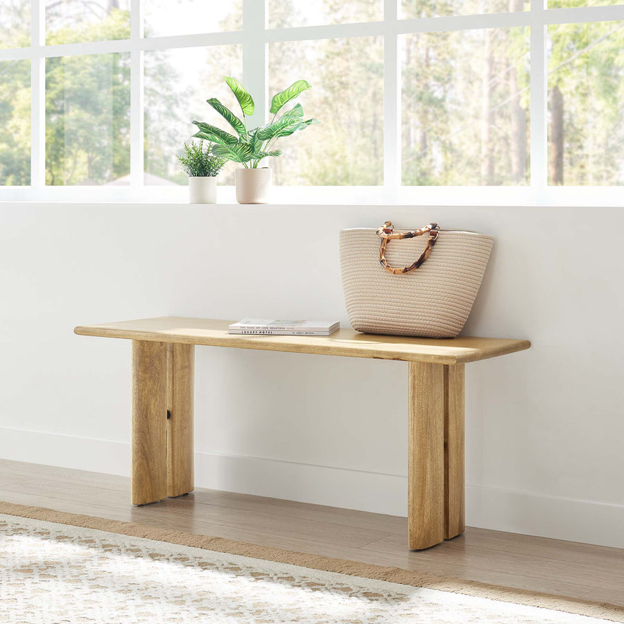 Ember 46" Wood Bench in Oak