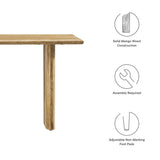 Ember 46" Wood Bench in Oak