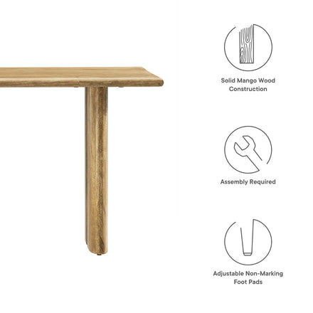 Amistad 46" Wood Bench in Oak