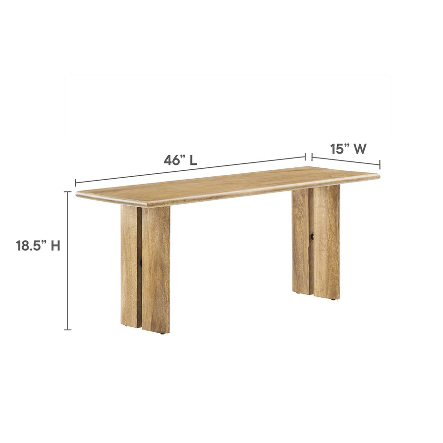 Ember 46" Wood Bench in Oak