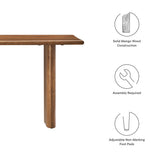 Ember 46" Wood Bench in Walnut