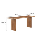 Ember 46" Wood Bench in Walnut