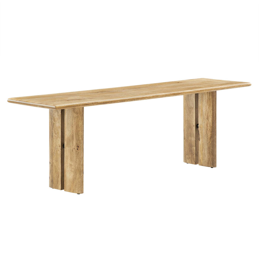 Ember 58" Wood Bench in Oak