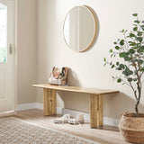 Ember 58" Wood Bench in Oak