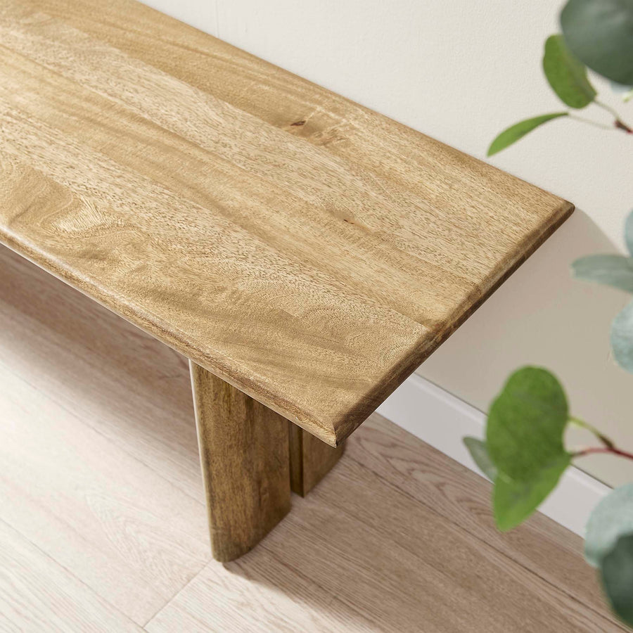 Ember 58" Wood Bench in Oak