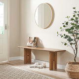 Ember 58" Wood Bench in Walnut