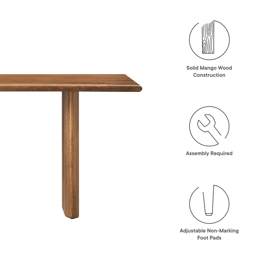Ember 58" Wood Bench in Walnut