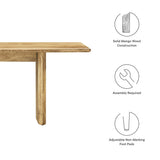 Ember 72" Wood Bench in Oak