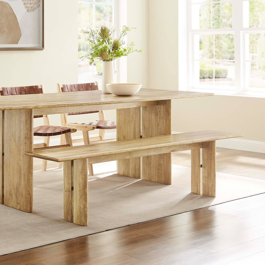 Ember 72" Wood Bench in Oak