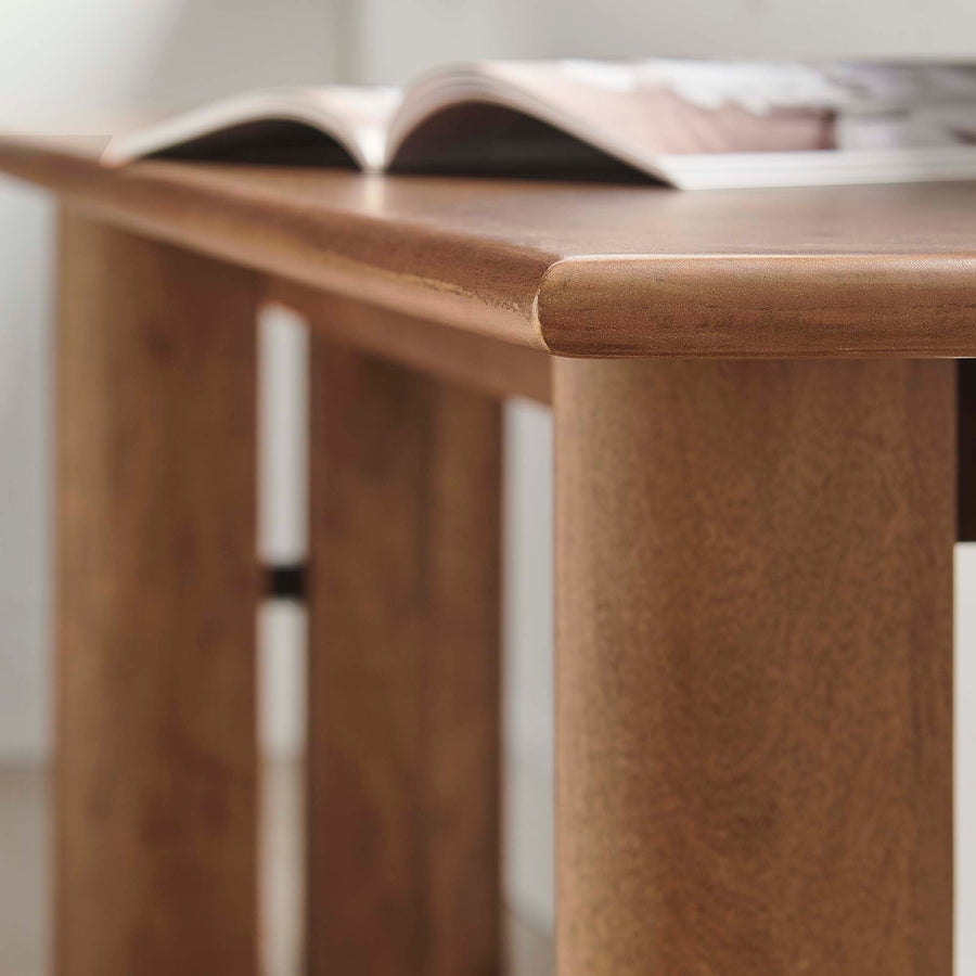 Ember 72" Wood Bench in Walnut