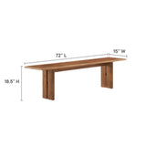 Ember 72" Wood Bench in Walnut