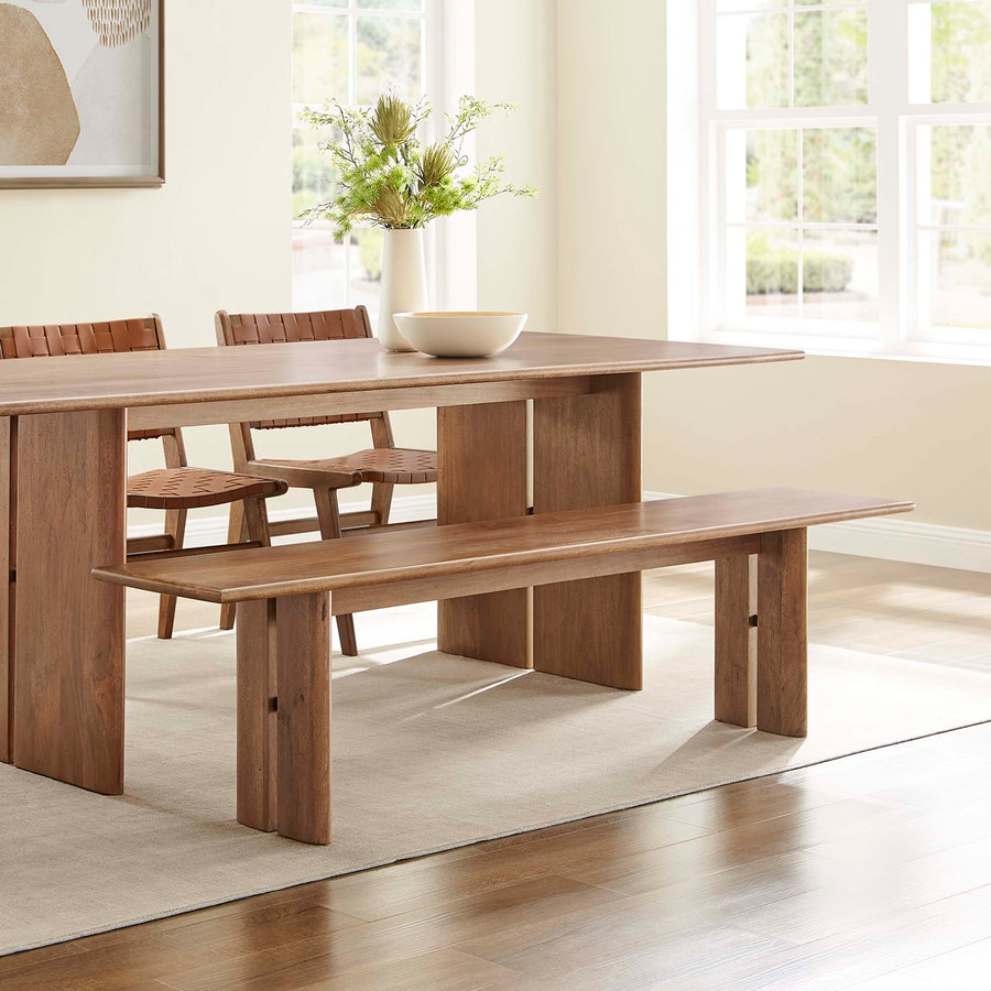 Ember 72" Wood Bench in Walnut
