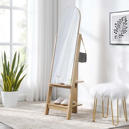 Ascend Standing Mirror in Oak