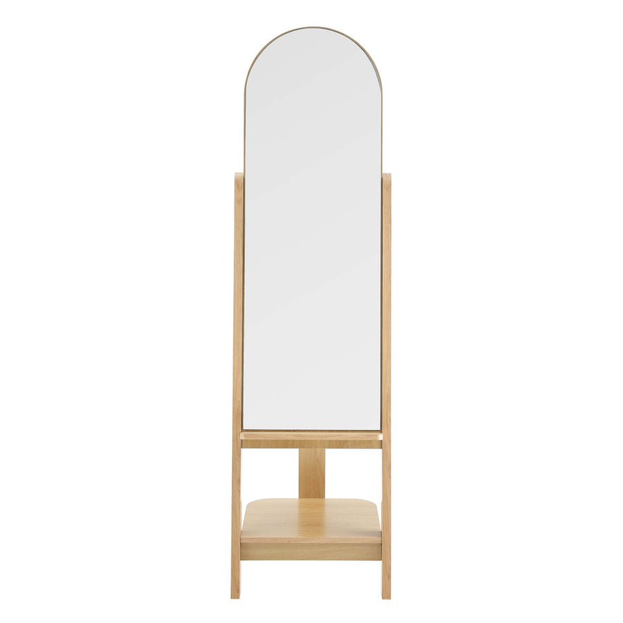Katriel Standing Mirror in Oak