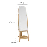 Katriel Standing Mirror in Oak