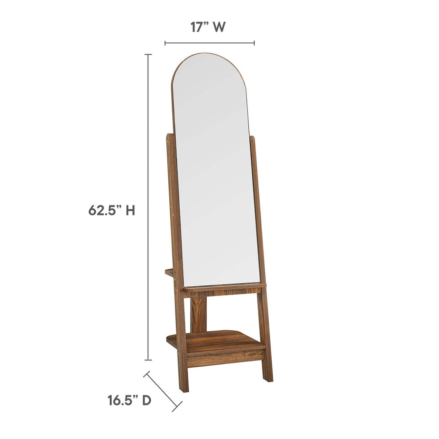 Katriel Standing Mirror in Walnut