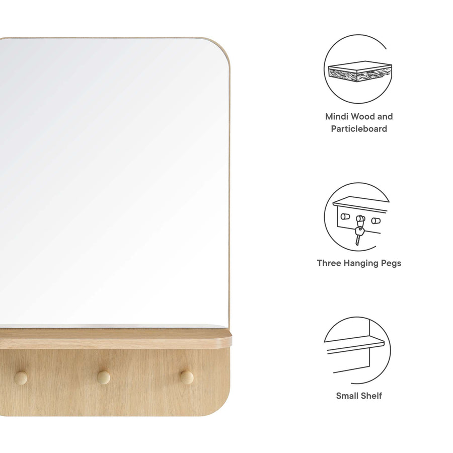 Pals Mirror in Oak
