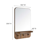 Pals Mirror in Walnut