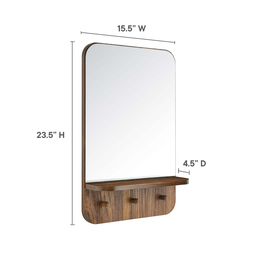 Pals Mirror in Walnut