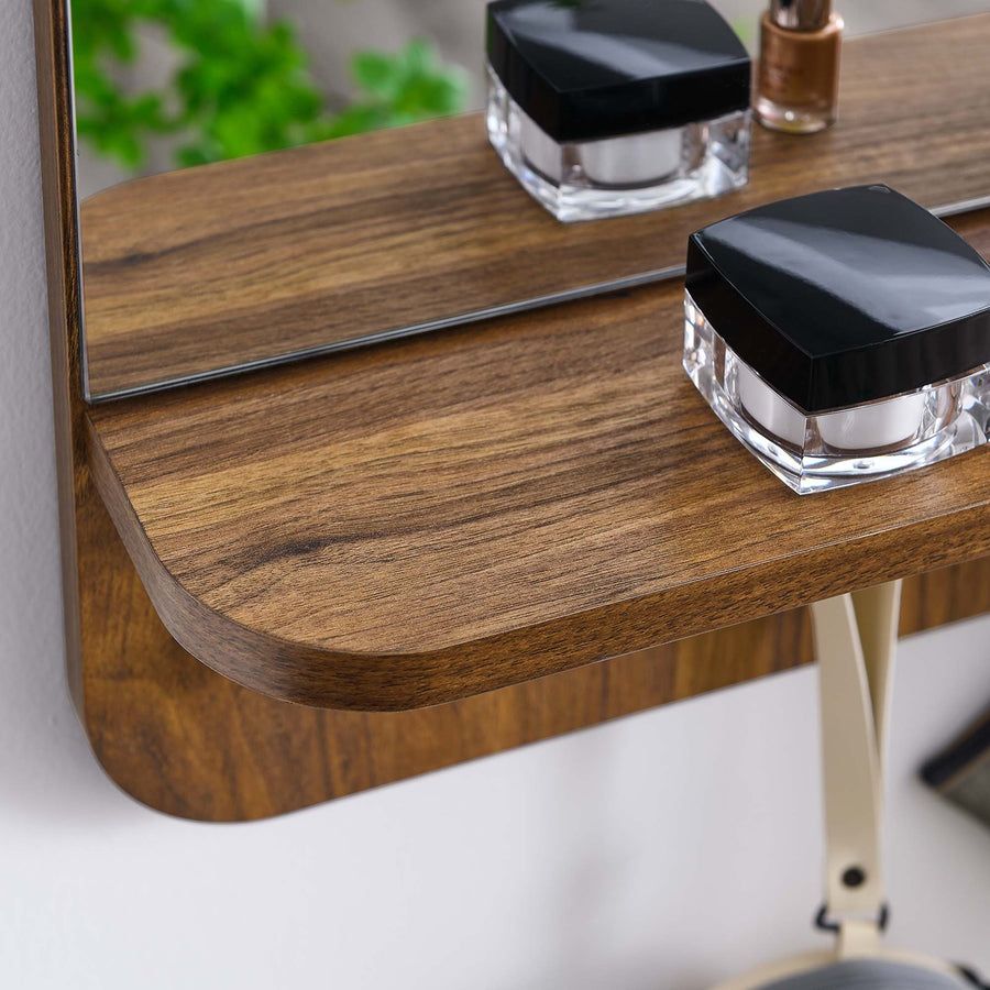Pals Mirror in Walnut