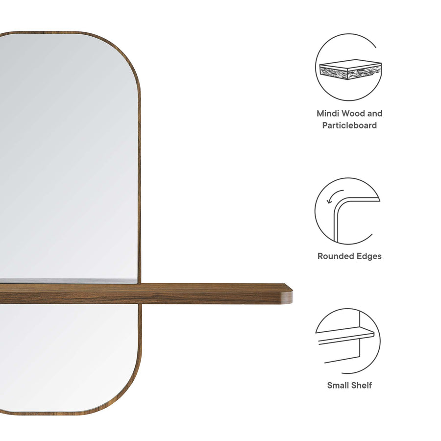 Ursa Mirror in Walnut