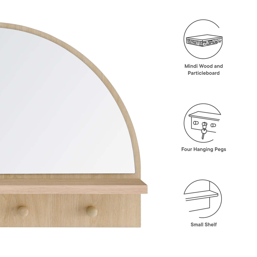 Calatanazor Arched Mirror in Oak
