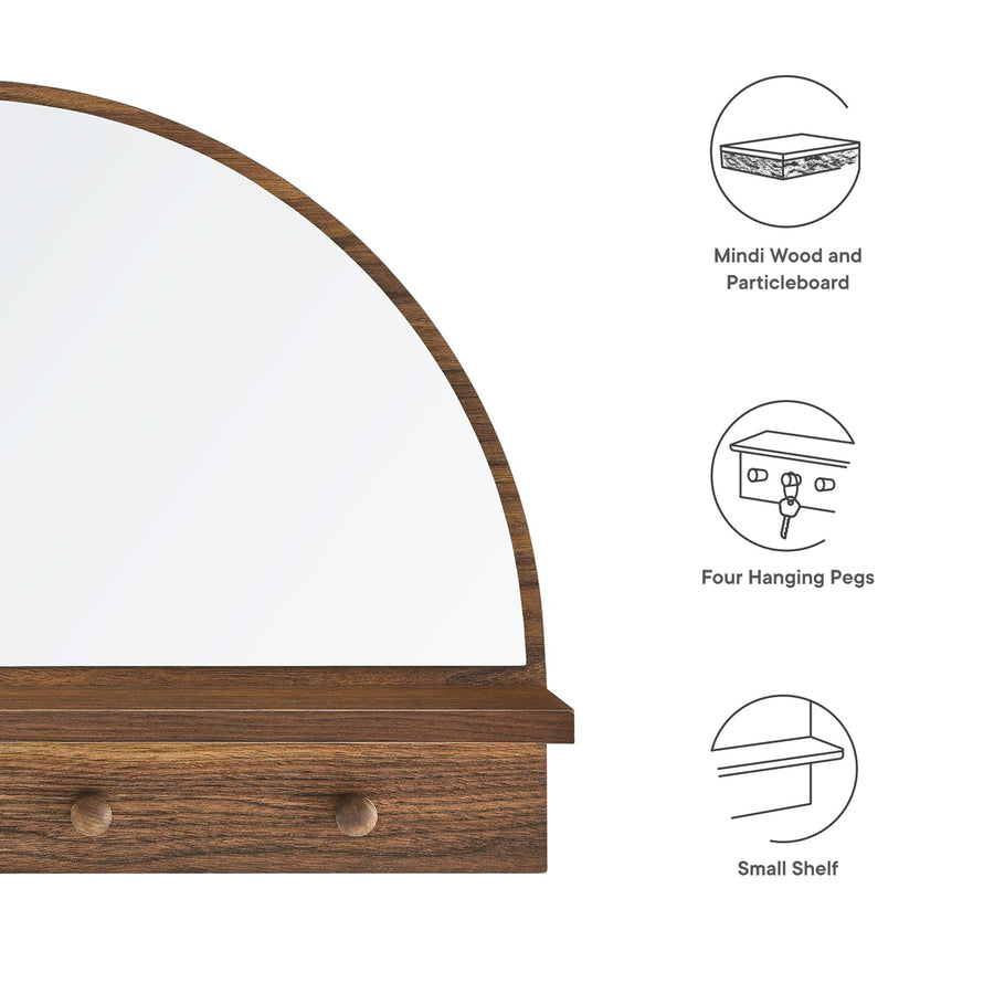 Calatanazor Arched Mirror in Walnut