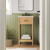 Quill 18" Bathroom Vanity Cabinet (Sink Basin Not Included) in Natural