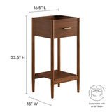 Quill 18" Bathroom Vanity Cabinet (Sink Basin Not Included) in Walnut