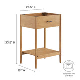 Quill 24" Bathroom Vanity Cabinet (Sink Basin Not Included) in Natural