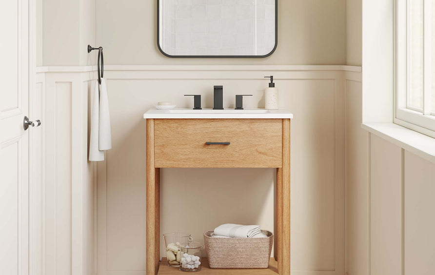 Quill 24" Bathroom Vanity Cabinet (Sink Basin Not Included) in Natural