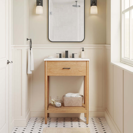 Zaire 24" Bathroom Vanity Cabinet (Sink Basin Not Included) in Natural