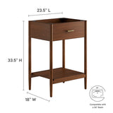 Quill 24" Bathroom Vanity Cabinet (Sink Basin Not Included) in Walnut