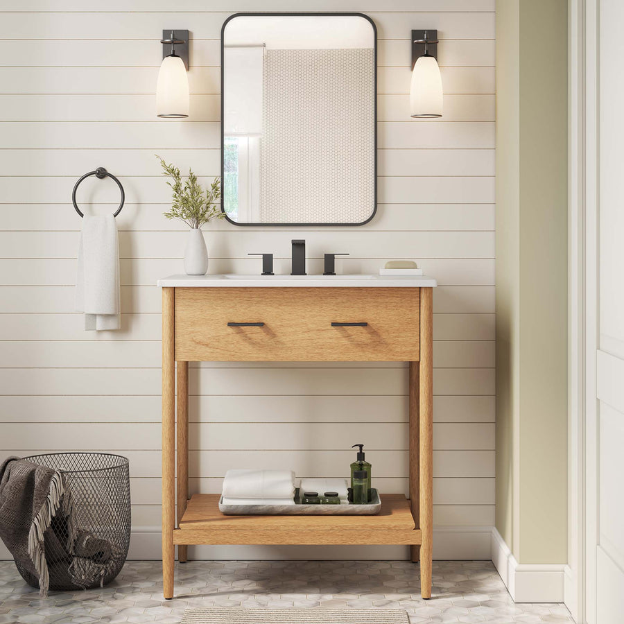 Quill 30" Bathroom Vanity Cabinet (Sink Basin Not Included) in Natural