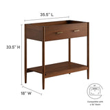 Quill 36" Bathroom Vanity Cabinet (Sink Basin Not Included) in Walnut