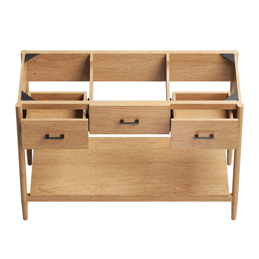Quill 48" Single Sink Compatible Bathroom Vanity Cabinet (Sink Basin Not Included) in Natural