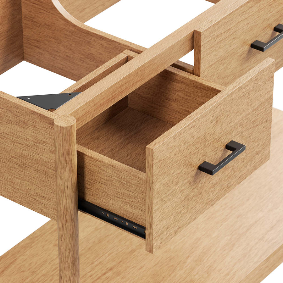 Quill 48" Single Sink Compatible Bathroom Vanity Cabinet (Sink Basin Not Included) in Natural