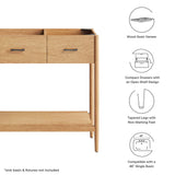 Quill 48" Single Sink Compatible Bathroom Vanity Cabinet (Sink Basin Not Included) in Natural
