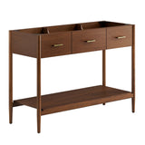Quill 48" Single Sink Compatible Bathroom Vanity Cabinet (Sink Basin Not Included) in Walnut