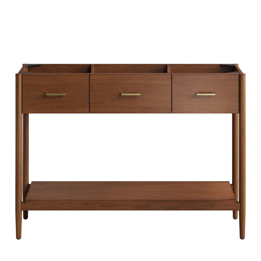 Quill 48" Single Sink Compatible Bathroom Vanity Cabinet (Sink Basin Not Included) in Walnut